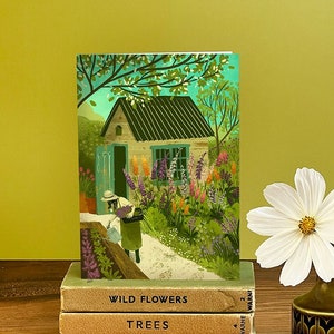 Cottage Garten Illustration Karte