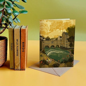 Verjaardagswenskaart Bath Pulteney Bridge Illustratie