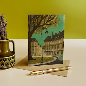 Biglietto di auguri di compleanno con illustrazione Bath Circus