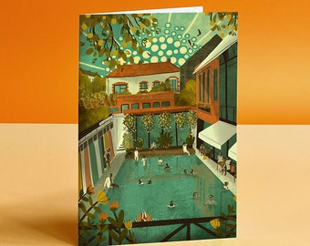 Bristol Lido Illustration Card