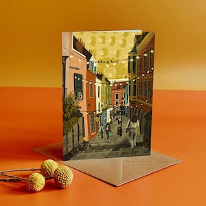 Bristol Weihnachtliche Schritte Illustration Karte