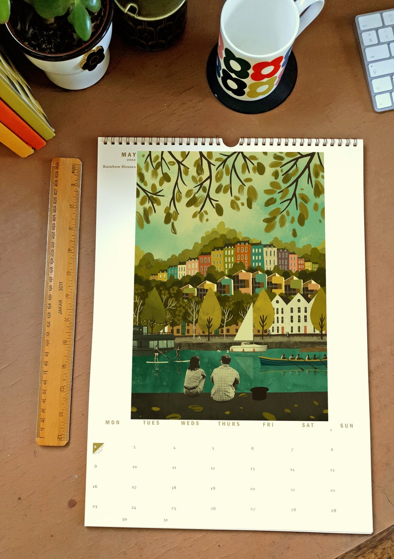 Calendario Bristol 2022 Ilustración A3 Etsy