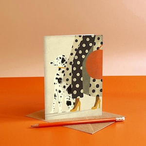 Dalmatiner Hund Illustration Karte