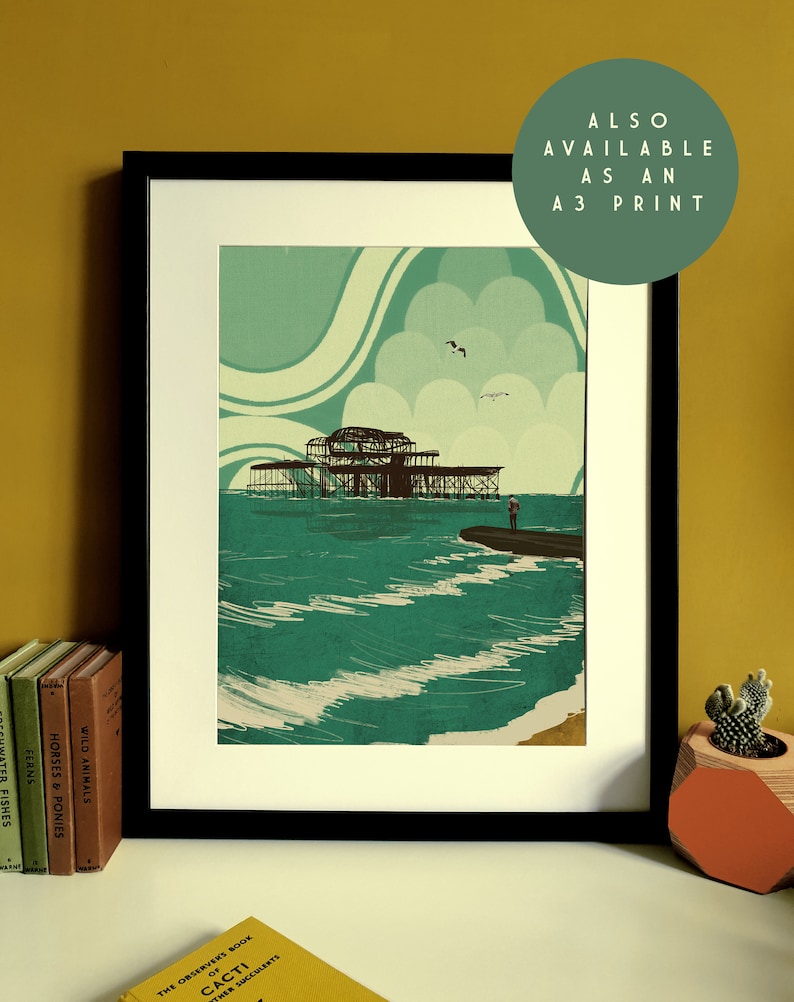 Brighton West Pier Illustration Card image 4