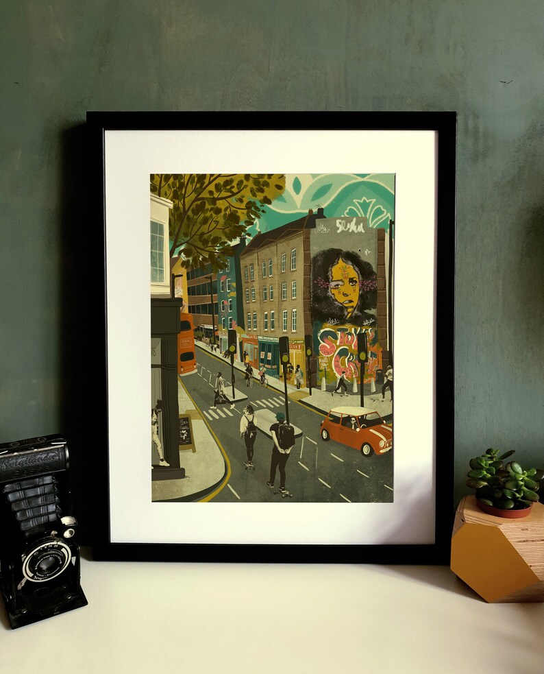 Bristol Stokes Croft Gloucester Road Illustration Print A3 Etsy