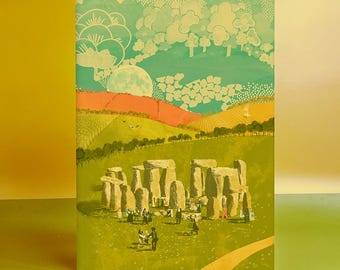 ストーンヘンジ アートプリント @ 11 x 17 - ストーンヘンジ - 古地図