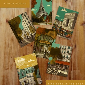 Paris Metro of Paris Art Nouveau Illustration Card image 5