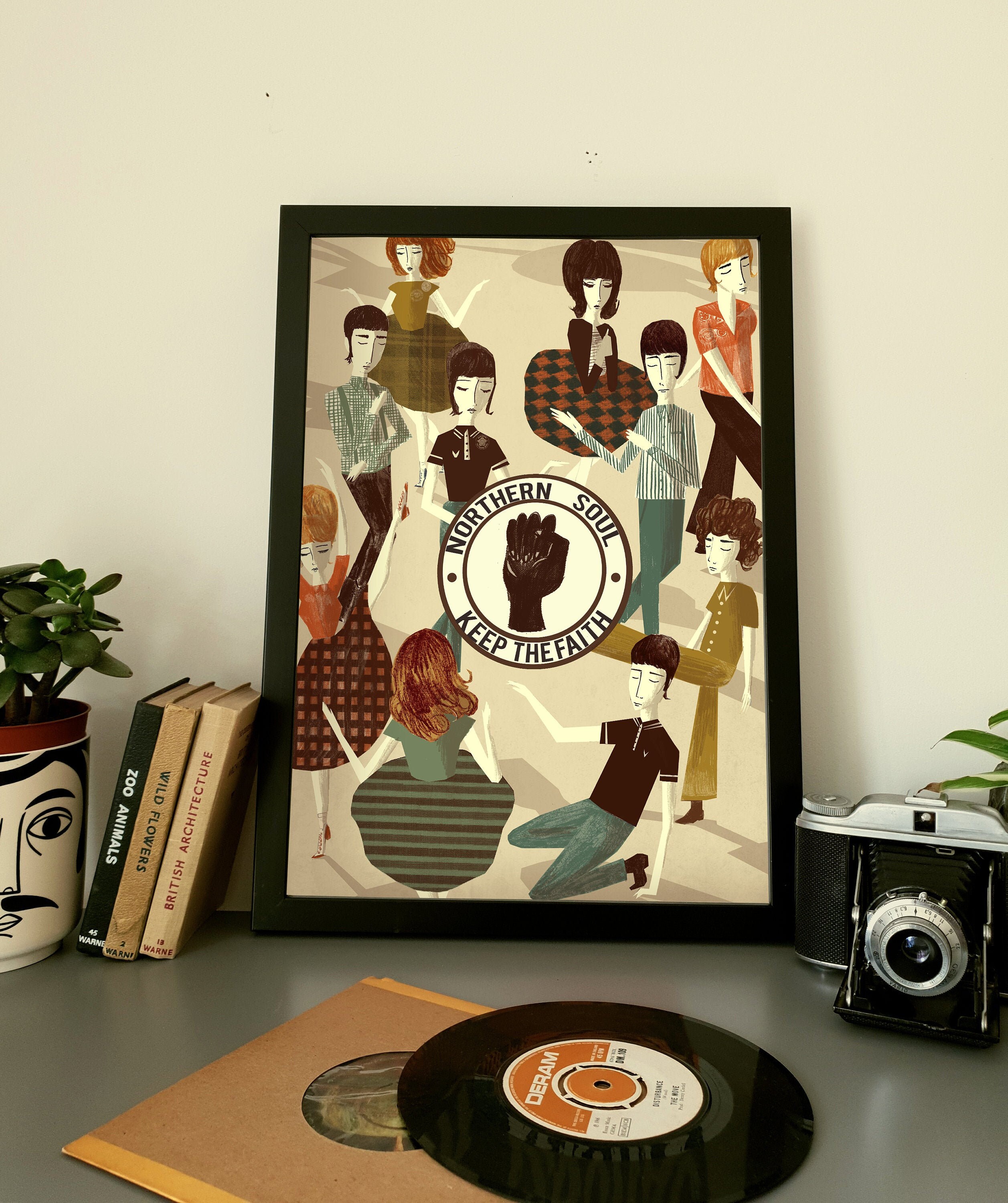 thumbnail image 2 of Northern Soul Birthday Card – 'Keep The Faith' – Unisex Design By Room ThirtyFour 2 of 4