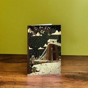 Bristol Clifton Suspension Bridge View Christmas Card image 3