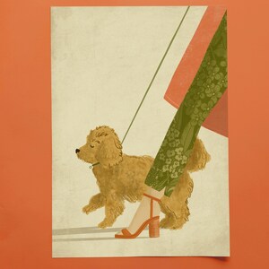 Cockapoo Dog Illustration Print A3 image 3