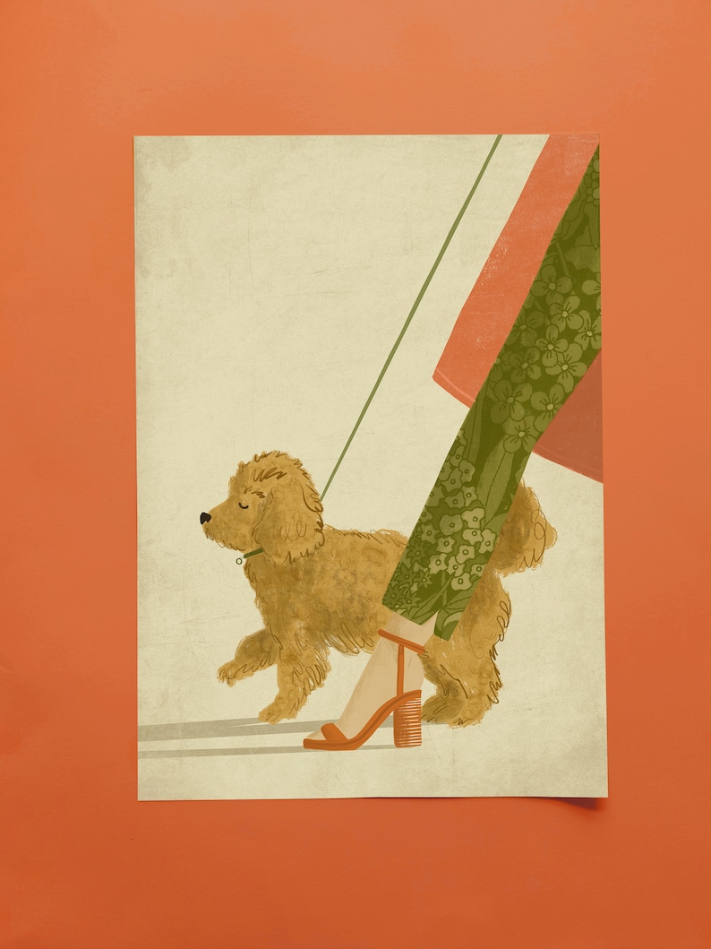 Cockapoo Dog Illustration Print A3 image 3