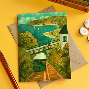 Devon Lynton & Lynmouth Illustration Karte