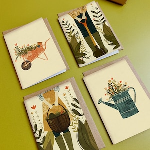 Set di mini biglietti di auguri per il giardinaggio