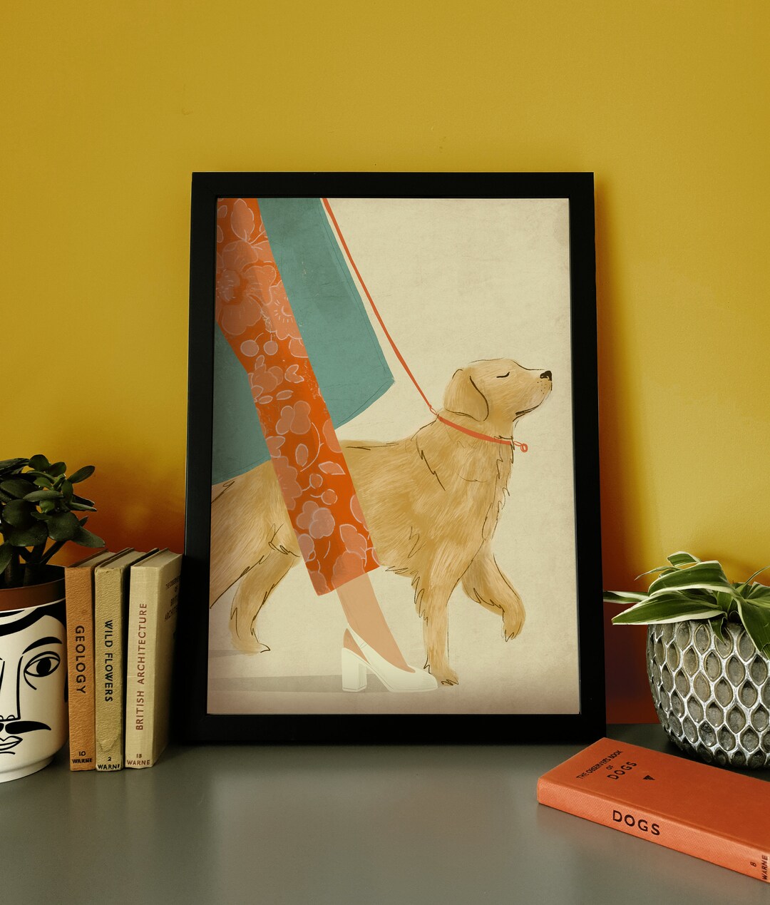 Labrador Retriever Dog Illustration Print A3 - Etsy