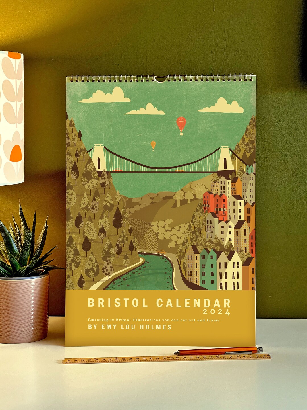 Bristol Calendario 2024 Ilustración A3 / Bristol Conjunto de 12