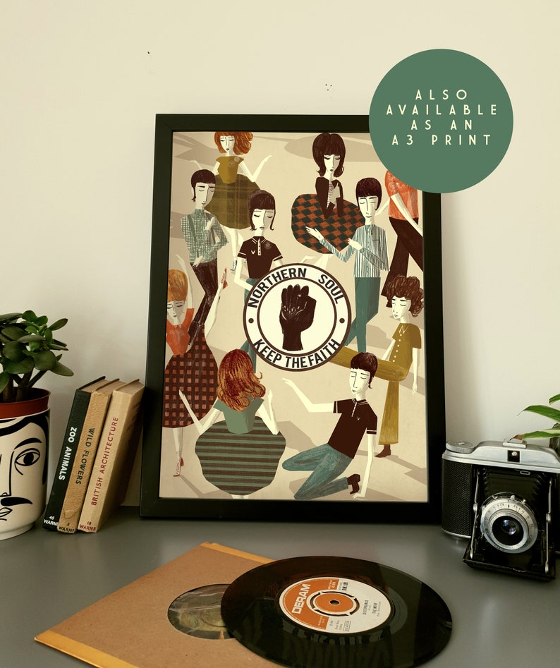 Northern Soul Birthday Card - For Him Or For Her - Keep The Faith Fist Birthday
