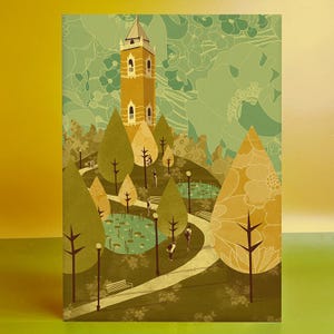 Bristol Cabot Tower Illustration Poster A3