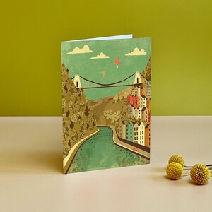 Illustratiekaart van de Bristol Clifton-hangbrug