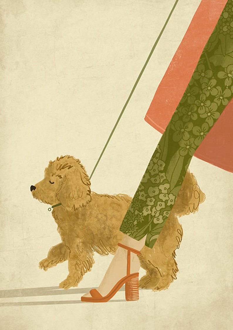 Cockapoo Dog Illustration Print A3 image 2