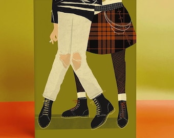 Punk A3 Illustration Druck