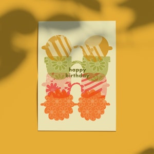 Happy Birthday Vintage Sunglasses Illustration Card image 2