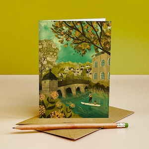 Bradford-on-Avon Stadtbrücke Illustration Karte