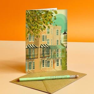 Bristol Clifton Houses Illustration Card