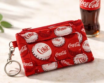 Portachiavi Coca-Cola in tessuto di cotone