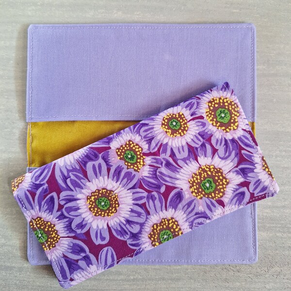 Cotton Fabric Checkbook Cover