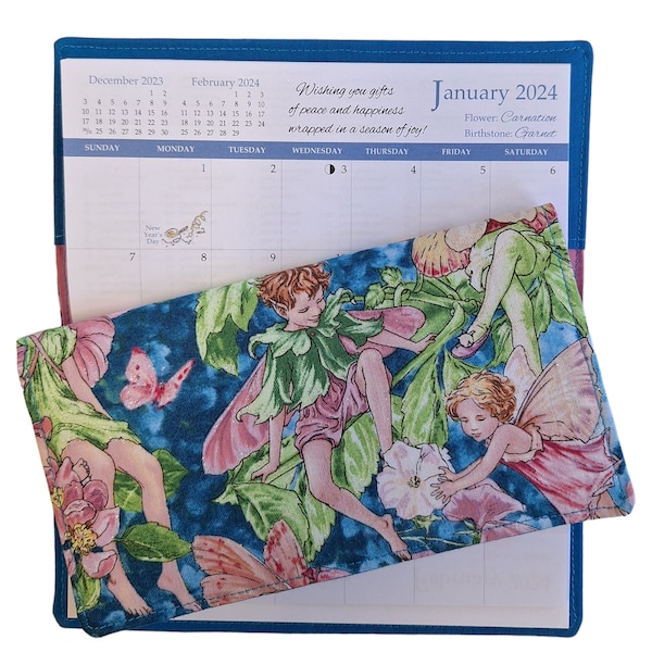 Cotton Fabric 2024-25 Pocket Calendar & Appointment Book