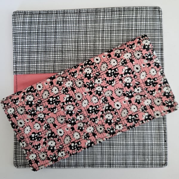 Cotton Fabric Checkbook Cover