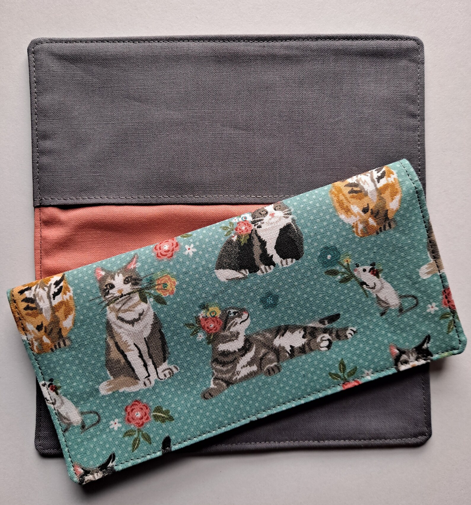 Cotton Fabric Checkbook Cover Etsy