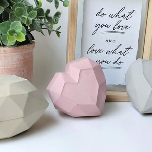 Geometric Heart Box Jewelry Box Trinket tray Gift box Valentines Love Favors Container Storage 画像 4