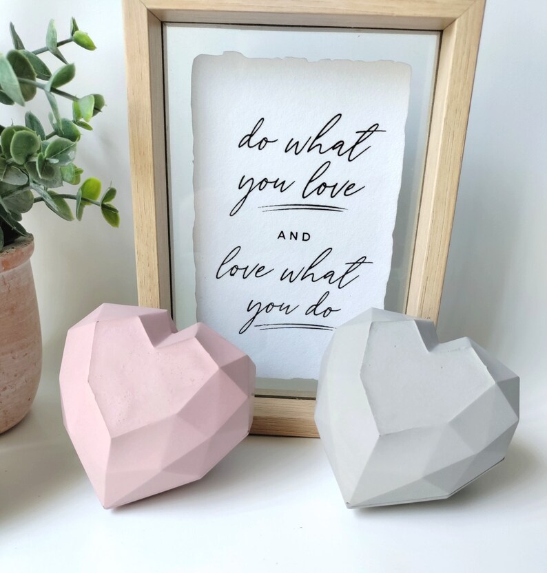 Geometric Heart Box Jewelry Box Trinket tray Gift box Valentines Love Favors Container Storage image 3