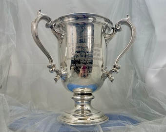 Historical 1911 Reed & Barton Sterling Silver Aviation Loving Cup Trophy St Croix Johnstone Pilot RARE