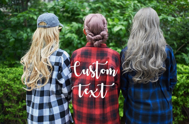 personalized flannel shirts bridesmaids