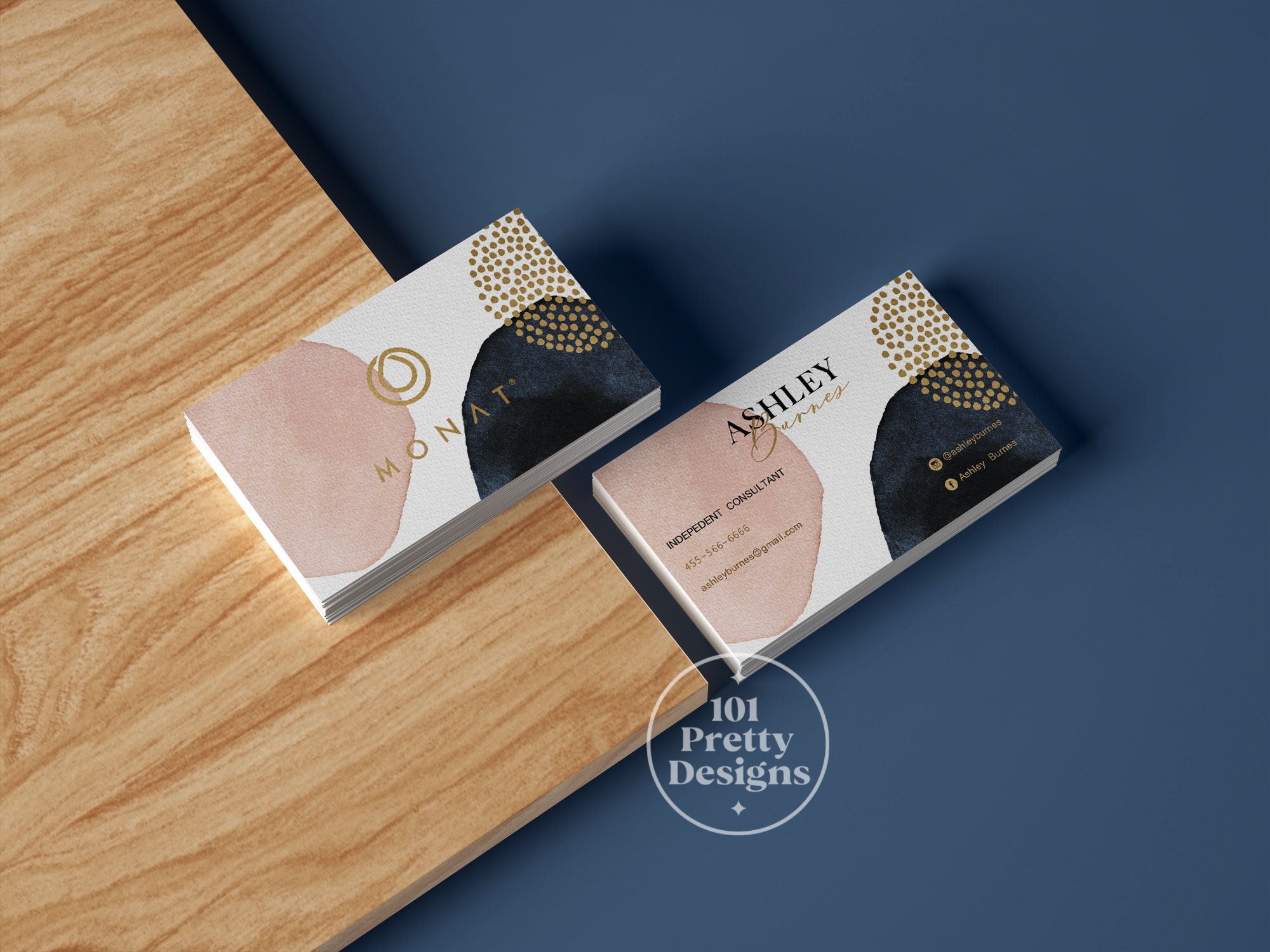 Monat Business Card Design Modern Printable Business Card - Etsy