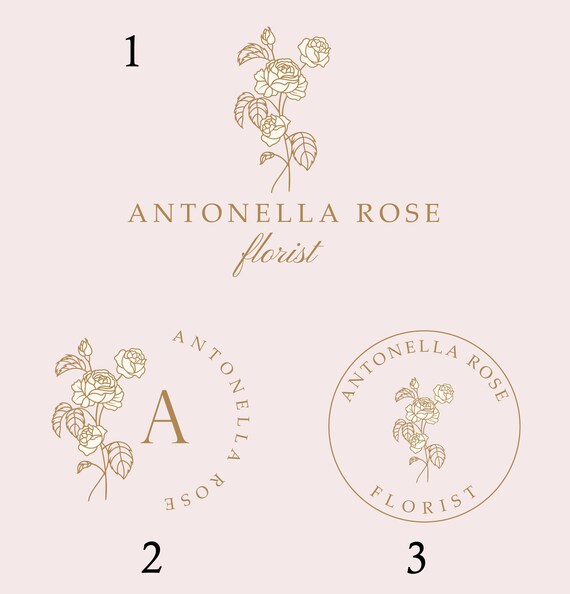 Floral logo design botanical logo graphic design branding modern logo