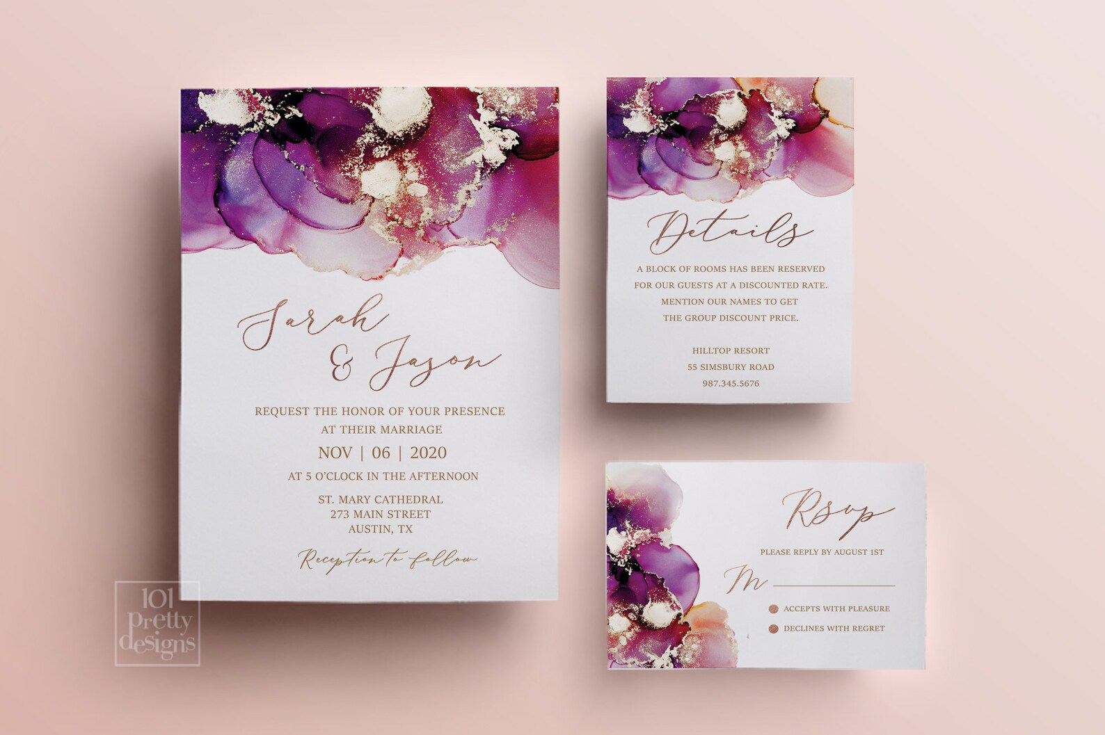 Watercolor Wedding Invitation Printable Wedding Invitation | Etsy