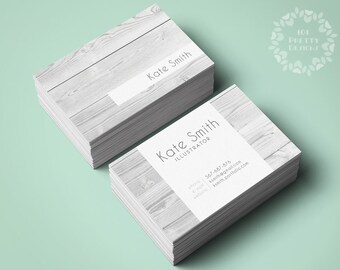 wooden business card template custom business card design printable business card white wood - Rustic Business Cards wooden business card template custom business card design printable business card white wood - Rustic Business Cards