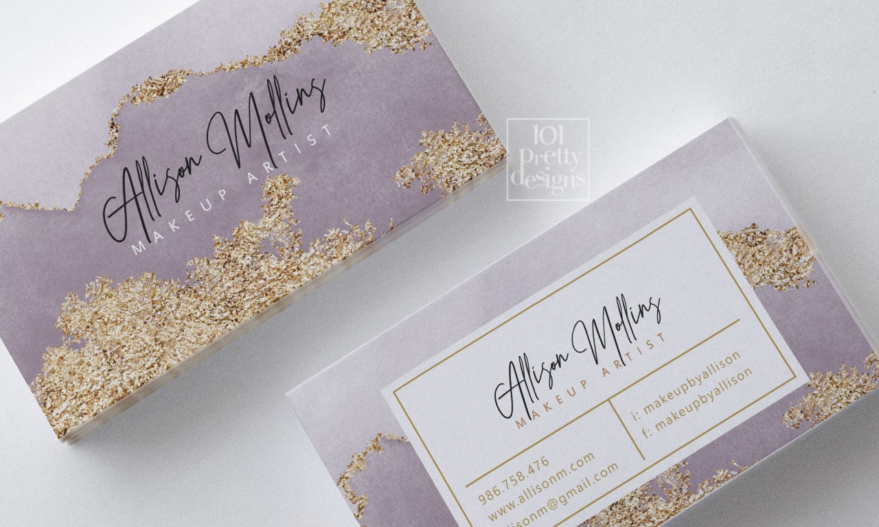 Gold glitter business card design printable business card gold Etsy