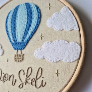 Hot Air Balloon 6 Inch Embroidery Hoop Art image 3