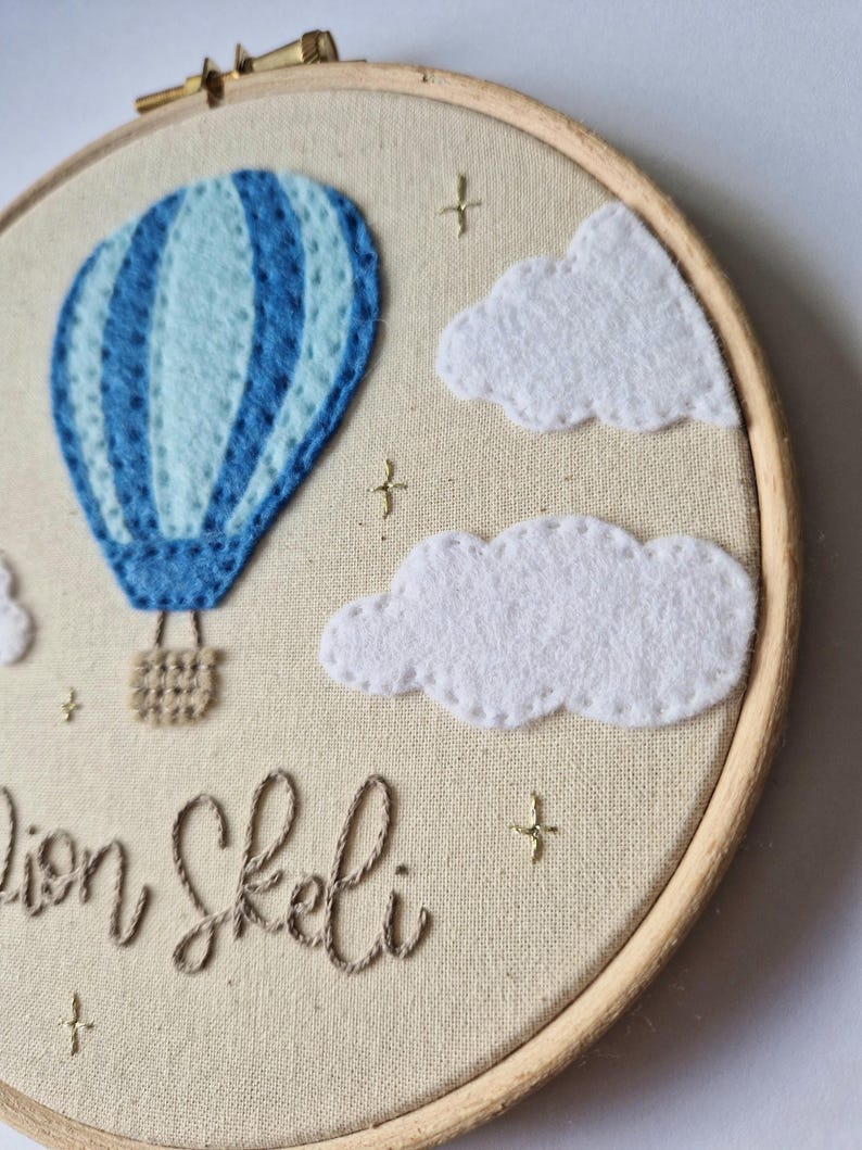 Hot Air Balloon 6 Inch Embroidery Hoop Art image 3