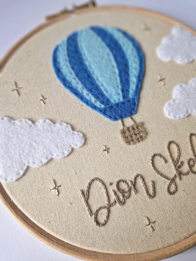 Hot Air Balloon 6 Inch Embroidery Hoop Art image 2