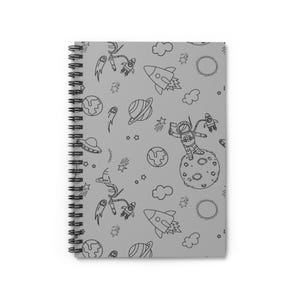Space Adventure Spiral Notebook - Ruled Lines, Rocket Design, School Supplies, Gift for Astronaut Lovers, Kids Journals, Writing Journal