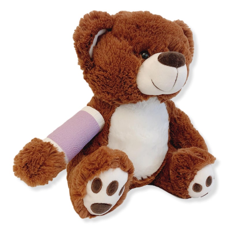 Broken Arm Bear 12 Higgy Bear with Light Purple Broken Etsy