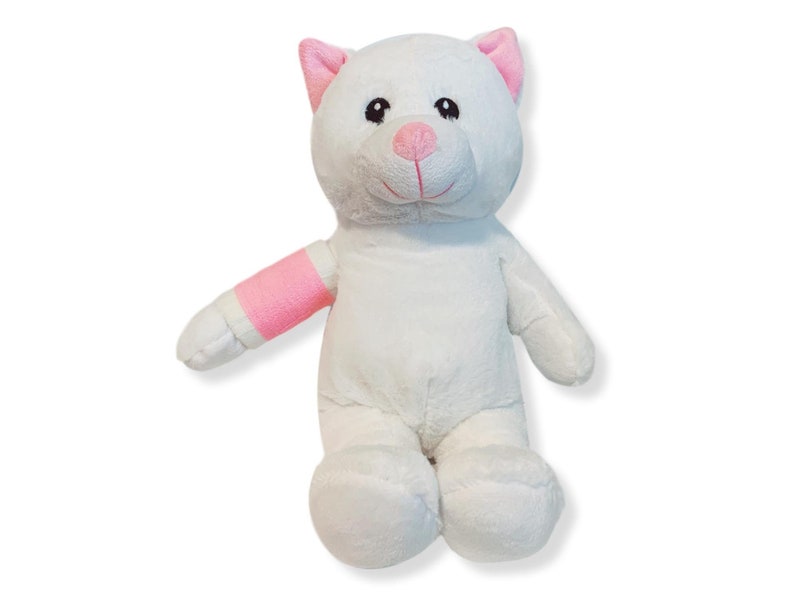 teddy bear with broken arm