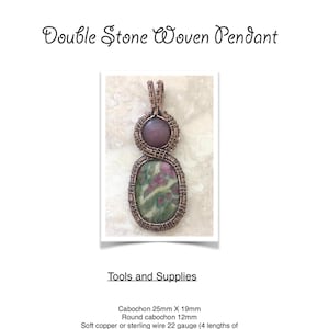 TUTORIAL - Double Stone Wire Weaving Pendant