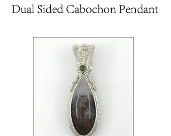 Dual Sided Wire Weaving Cabochon Pendant Tutorial