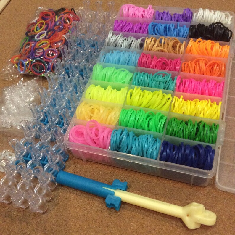 DIY loom kit Rubber Band Refills 3000 & 130 Clips loom Etsy